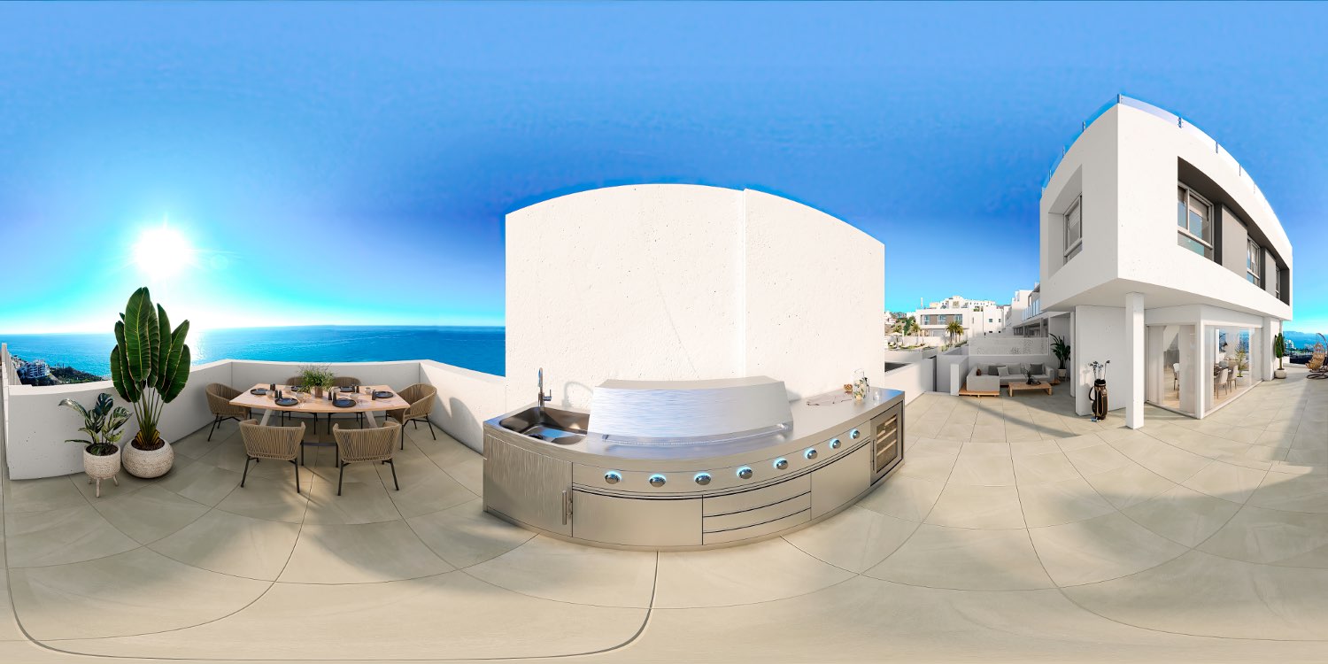 22 new built houses with panoramic sea views, 350 meters from El Peñoncillo Playa. Prices from €479,000.