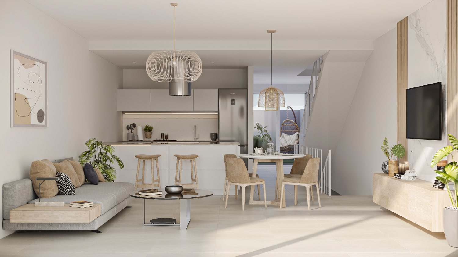 22 new built houses with panoramic sea views, 350 meters from El Peñoncillo Playa. Prices from €479,000.