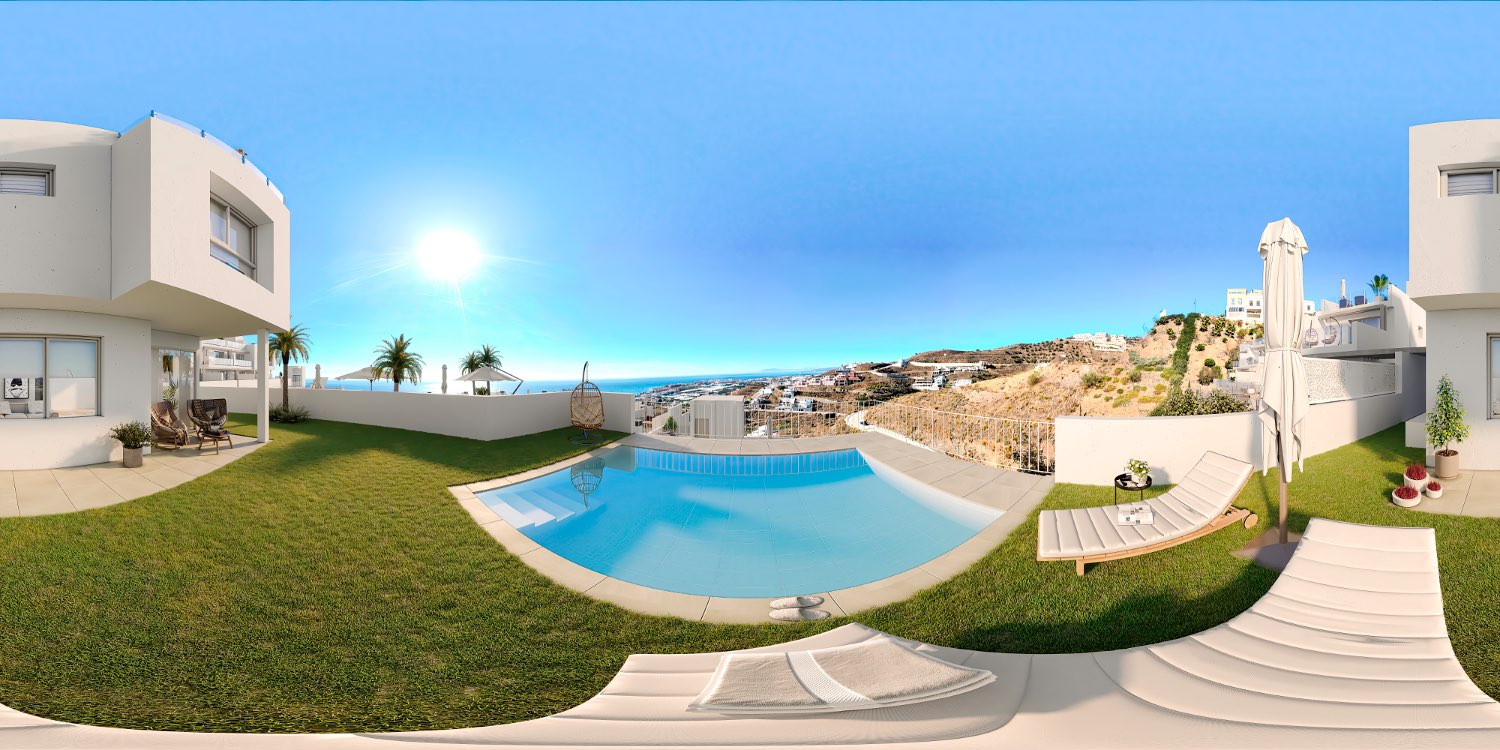 22 new built houses with panoramic sea views, 350 meters from El Peñoncillo Playa. Prices from €479,000.