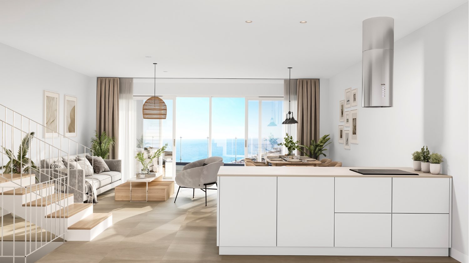 22 new built houses with panoramic sea views, 350 meters from El Peñoncillo Playa. Prices from €479,000.