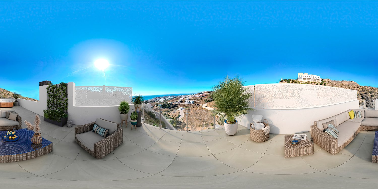 22 new built houses with panoramic sea views, 350 meters from El Peñoncillo Playa. Prices from €479,000.