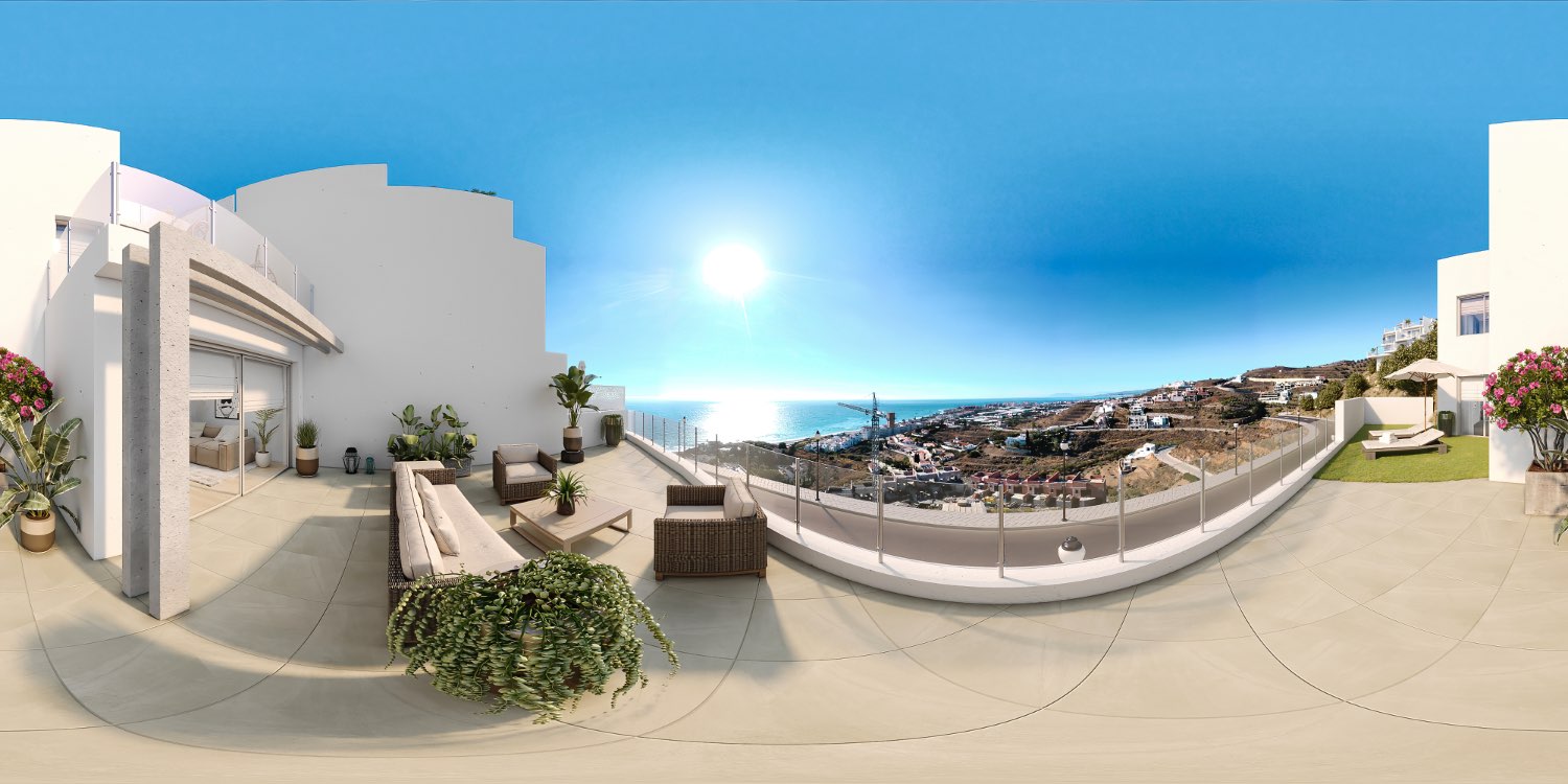 22 new built houses with panoramic sea views, 350 meters from El Peñoncillo Playa. Prices from €479,000.